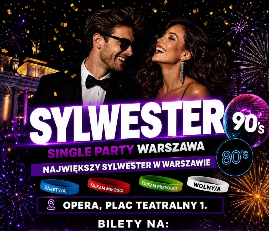 Sylwester dla Singli ☆ Warszawa ☆ Lata 80’s, 90’s, 00 ☆ Klub Opera ☆ Plac Teatralny ☆